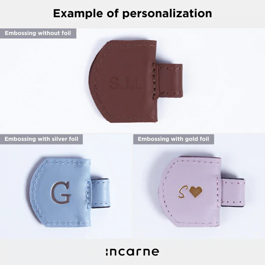 Magnetic bookmarks made from classic leather (set of 3) - INCARNE® Global