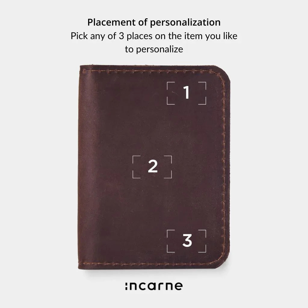 Leather holder for ID card and driver's license - INCARNE® Global