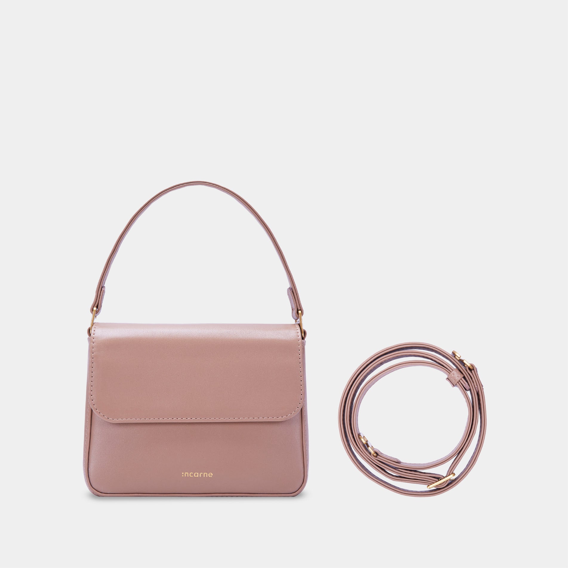 Elegancka damska torebka, mocha