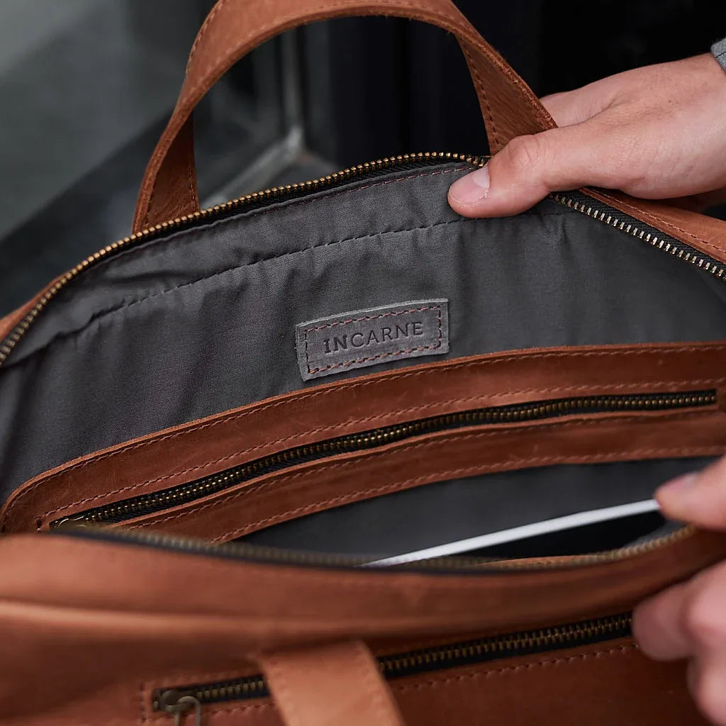 Biz Leather Laptop Bag - INCARNE® Global