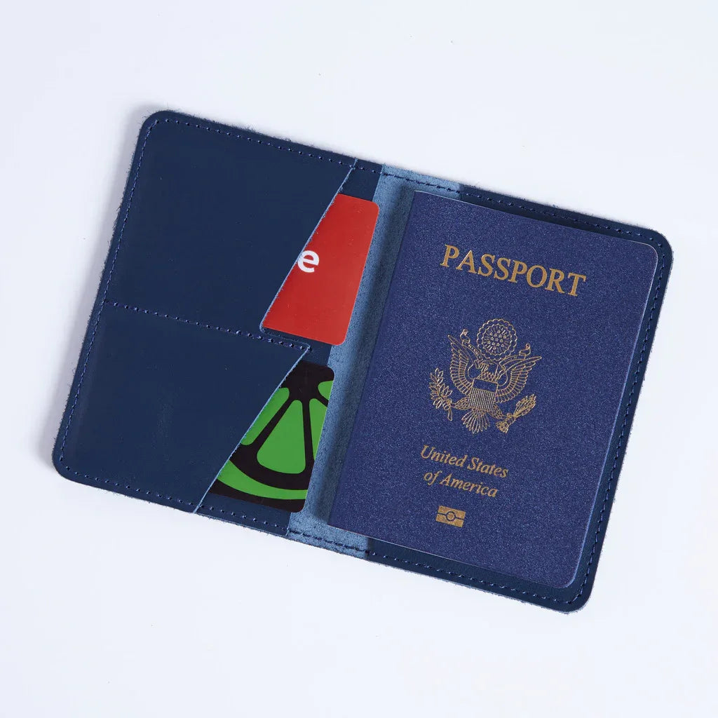 Passport Cover with Pockets Made from Classic Leather - INCARNEĀ® Global