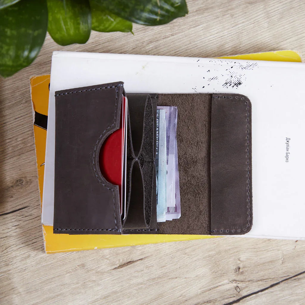 Lean compact wallet made of vintage leather - INCARNE® Global