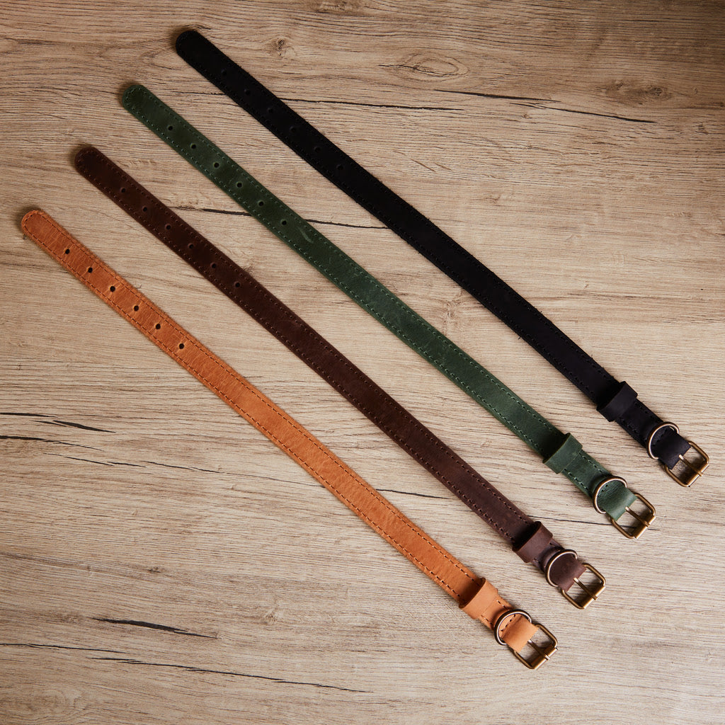 Tiny Air Collar leather collar for puppies, small and medium dogs