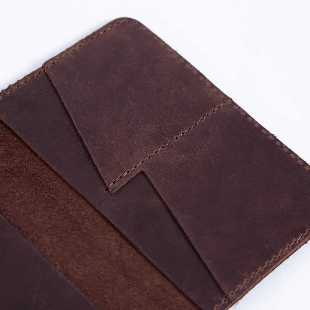 Passport cover with the national symbol of Canada мade from vintage leather - INCARNE® Global