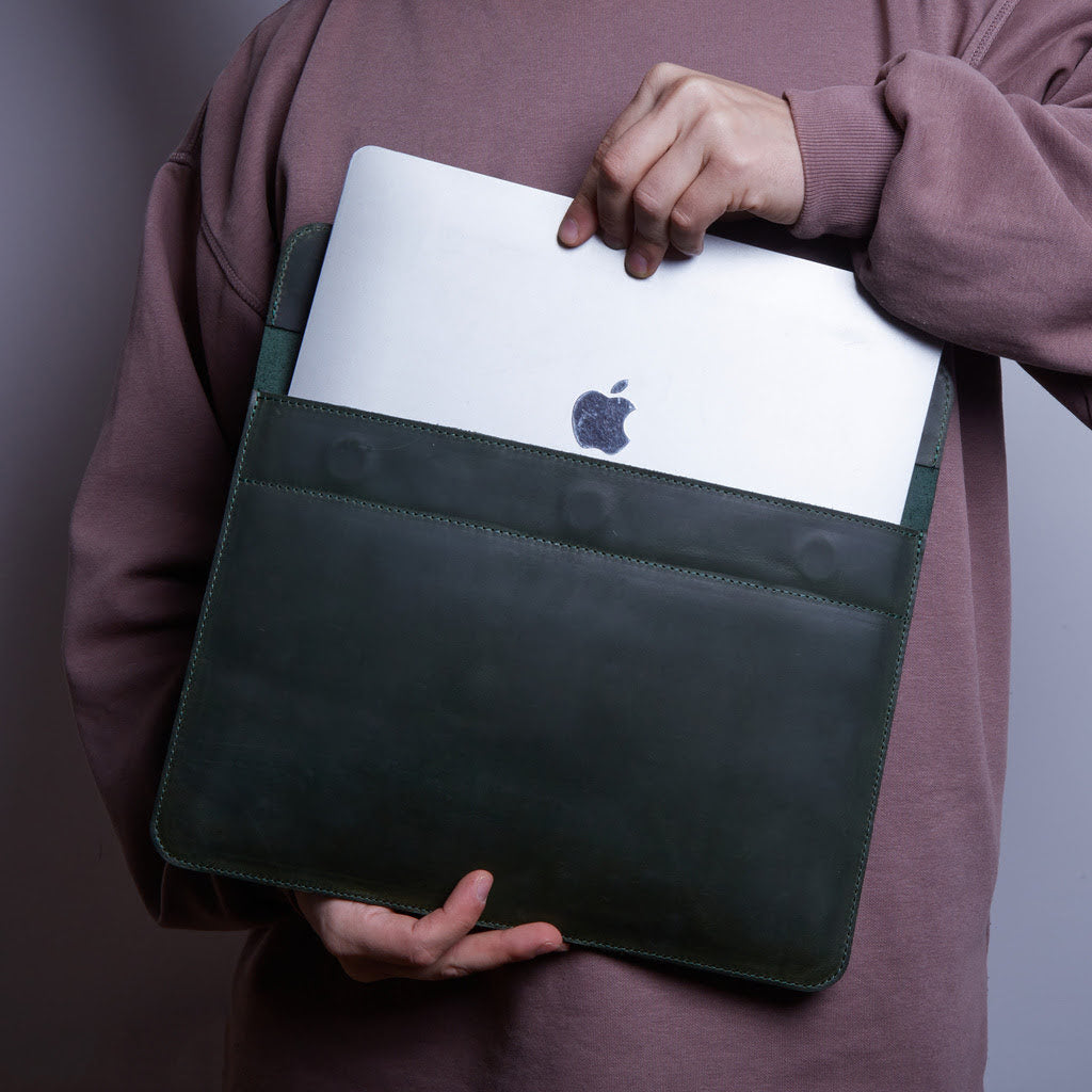 Husă pentru laptop Klouz, verde (vintage)