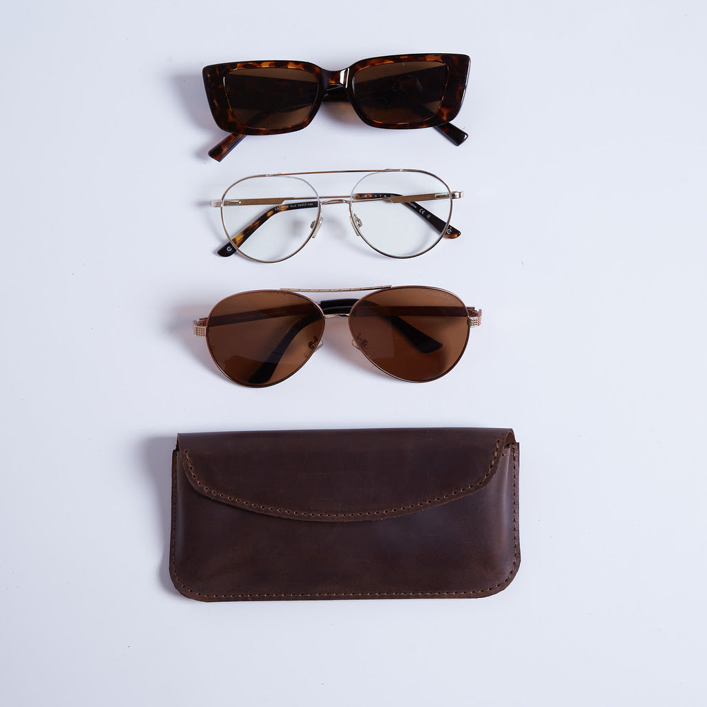 Toc vintage pentru ochelari din piele Ellet
