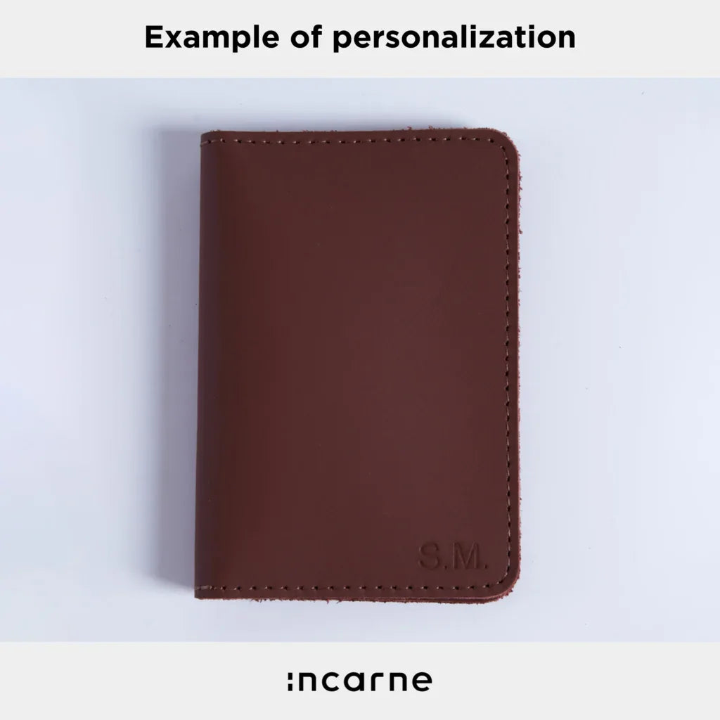 Passport Cover with Pockets Made from Classic Leather - INCARNEĀ® Global