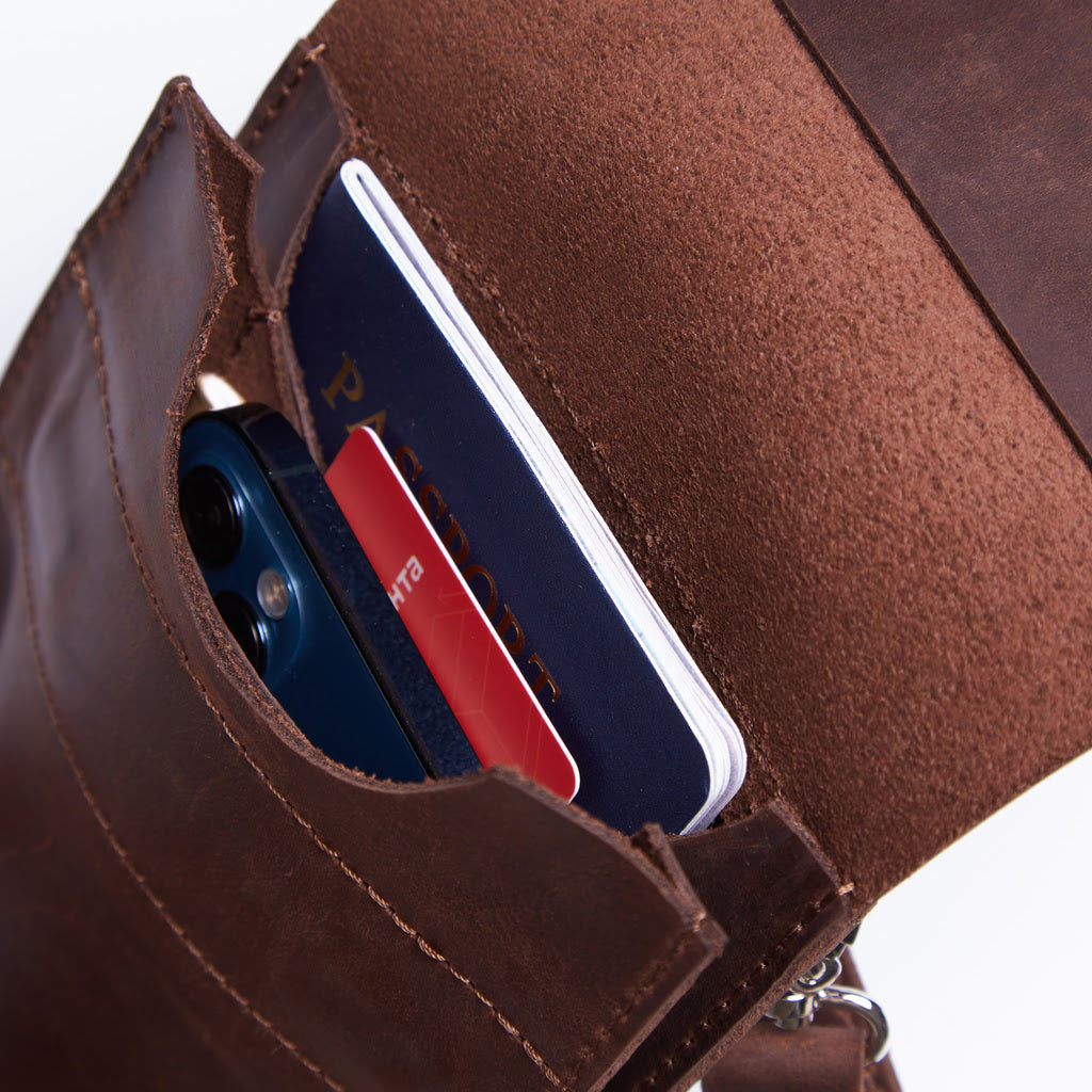 Inteligentna etui na telefon wykonana ze skóry vintage