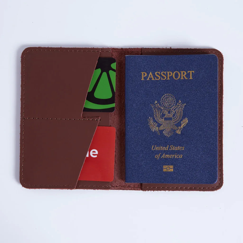 Passport Cover with Pockets Made from Classic Leather - INCARNEĀ® Global
