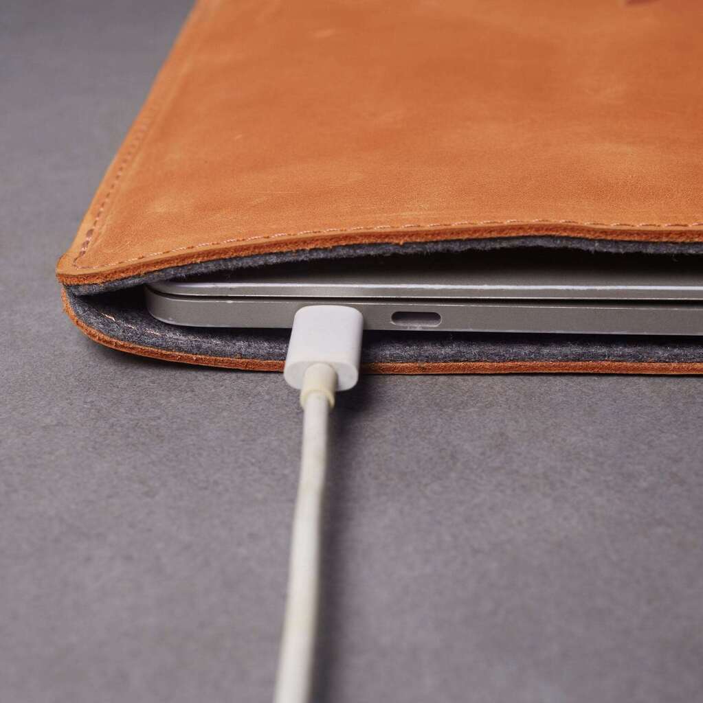 Husă pentru laptop Free Port Plus, Cognac (vintage)