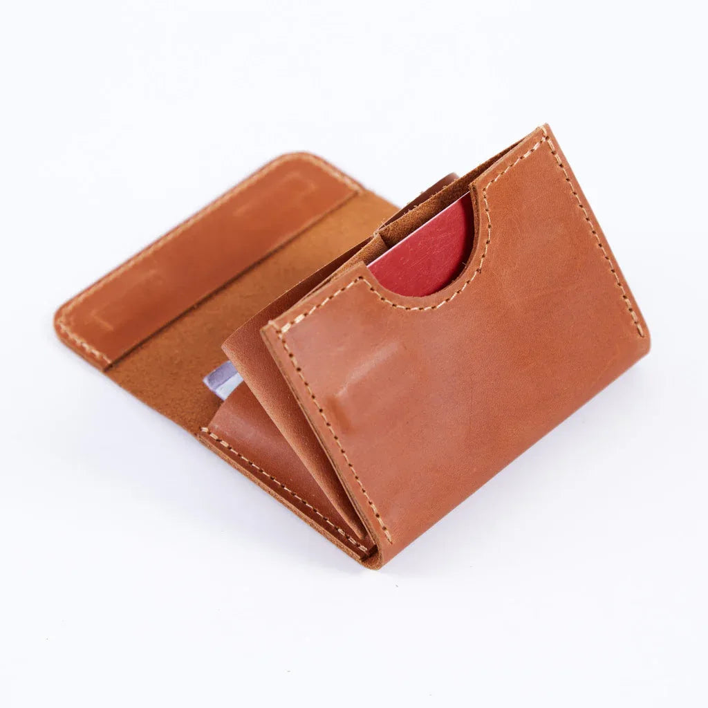 Lean compact wallet made of vintage leather - INCARNE® Global