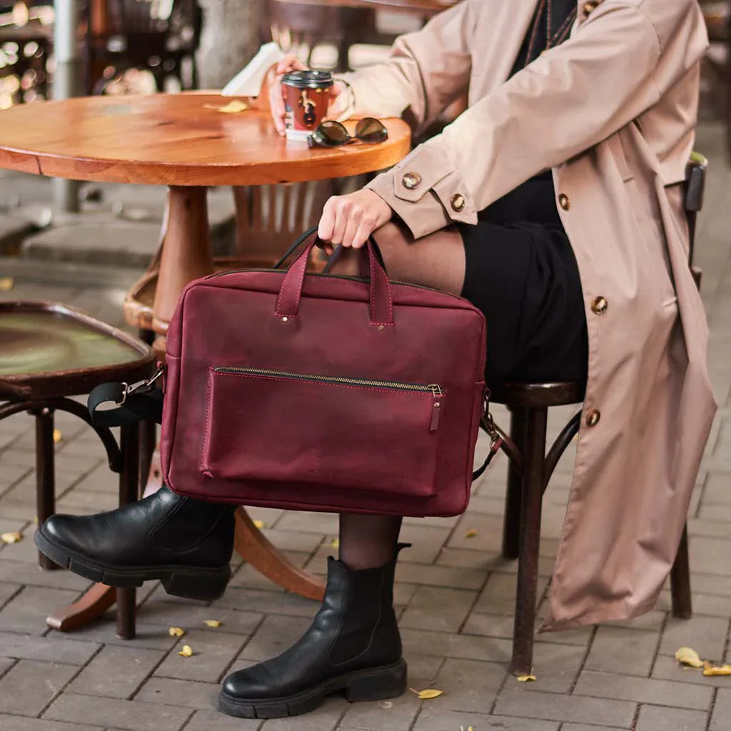 Biz Leather Laptop Bag - INCARNE® Global