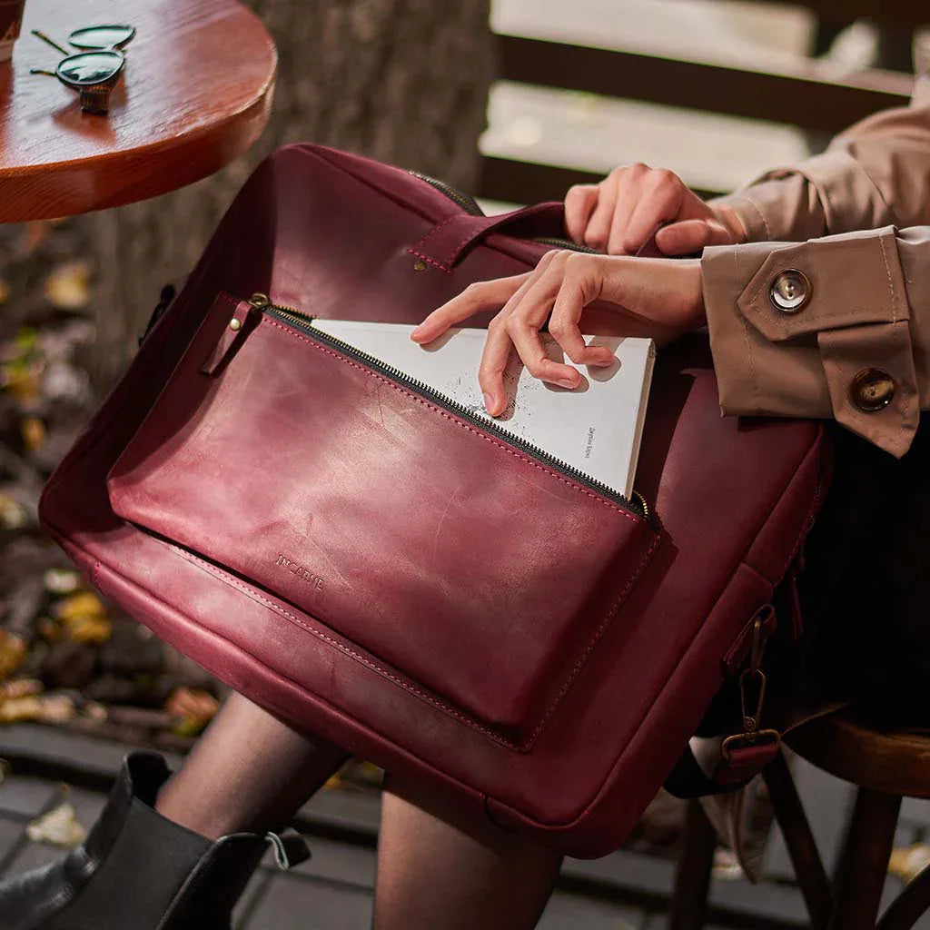 Biz Leather Laptop Bag - INCARNE® Global