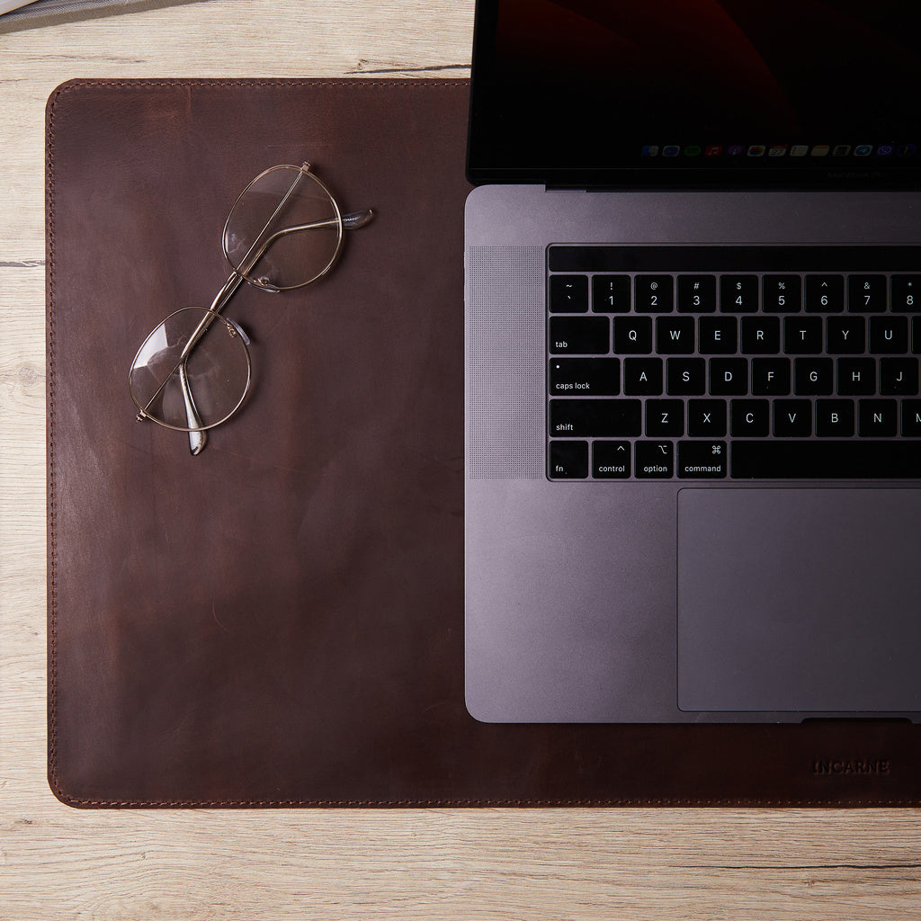 ProDesk vintage leather desk pad
