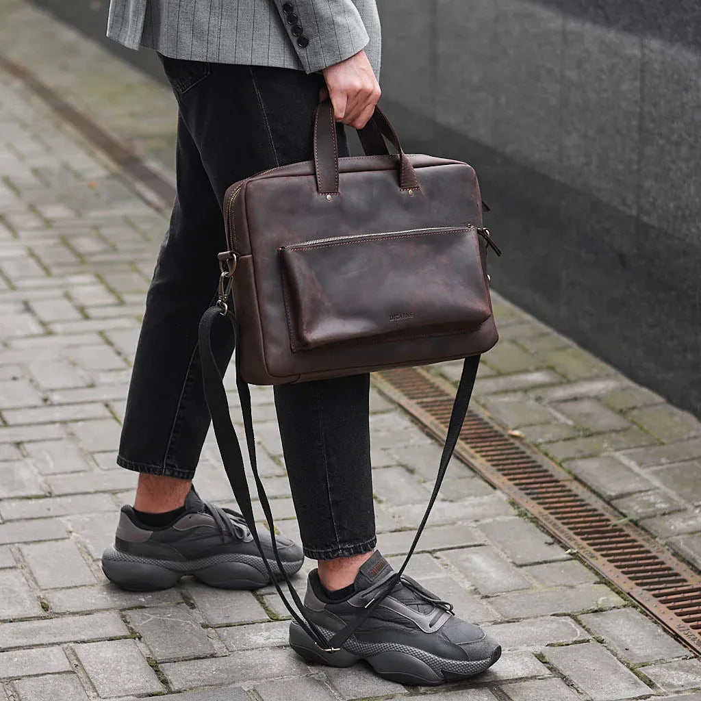Biz Leather Laptop Bag - INCARNE® Global