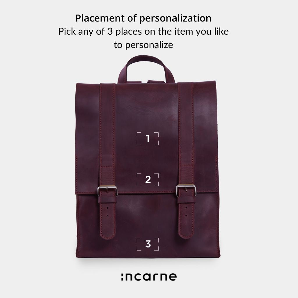 Rucsac Gloria din piele cu buzunar pentru laptop