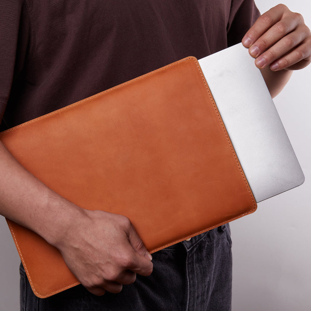 Husă pentru laptop Free Port Plus, Cognac (vintage)