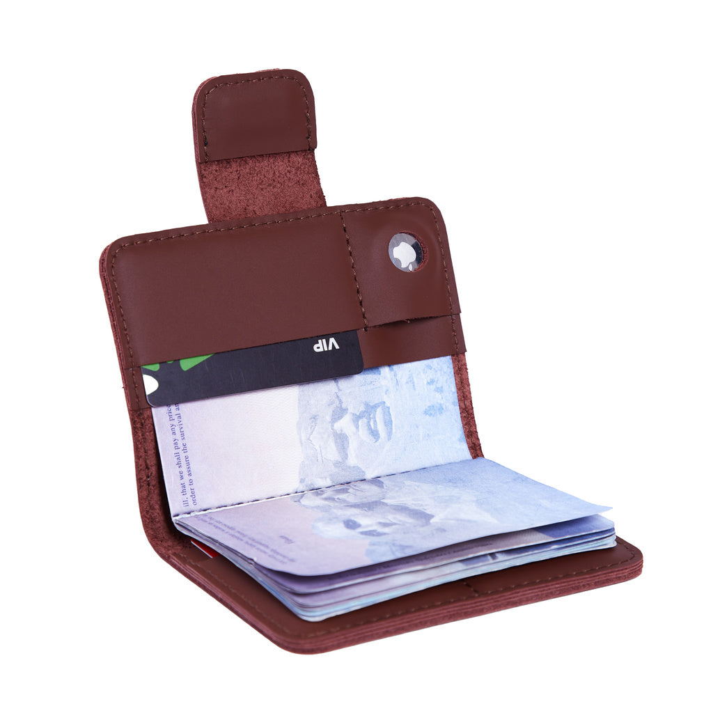 Etui na paszport Smart Journey do podróży z uchwytem AirTag i kartami wykonane z klasycznej skóry
