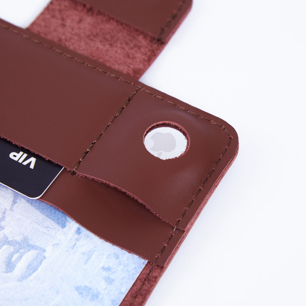 Etui na paszport Smart Journey do podróży z uchwytem AirTag i kartami wykonane z klasycznej skóry