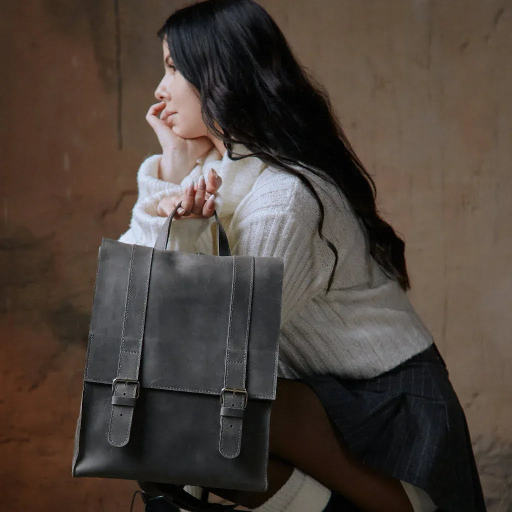 Gloria Leather Backpack with Laptop Pocket - INCARNE® Global