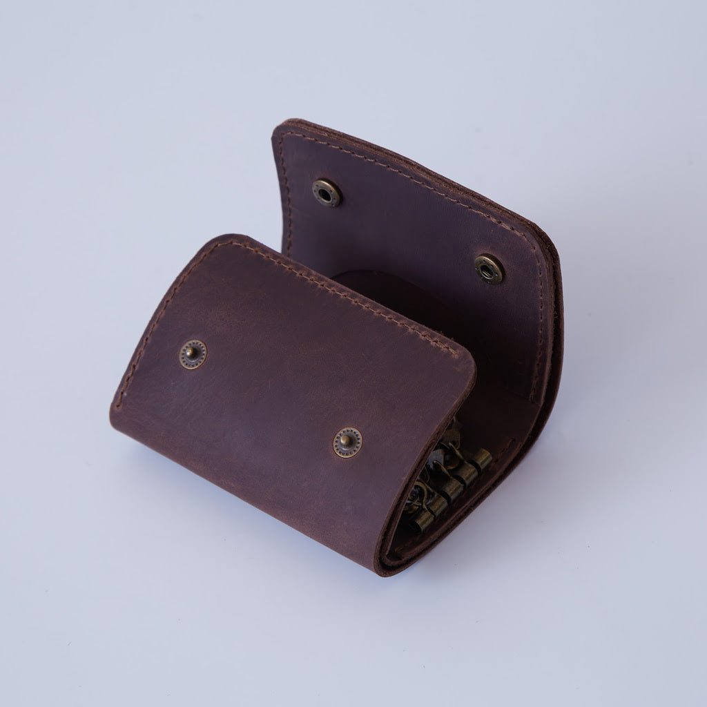 Suport pentru chei și portofel vintage din piele Key Plus