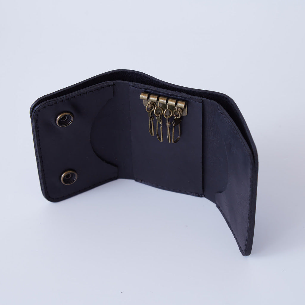 Suport pentru chei și portofel vintage din piele Key Plus
