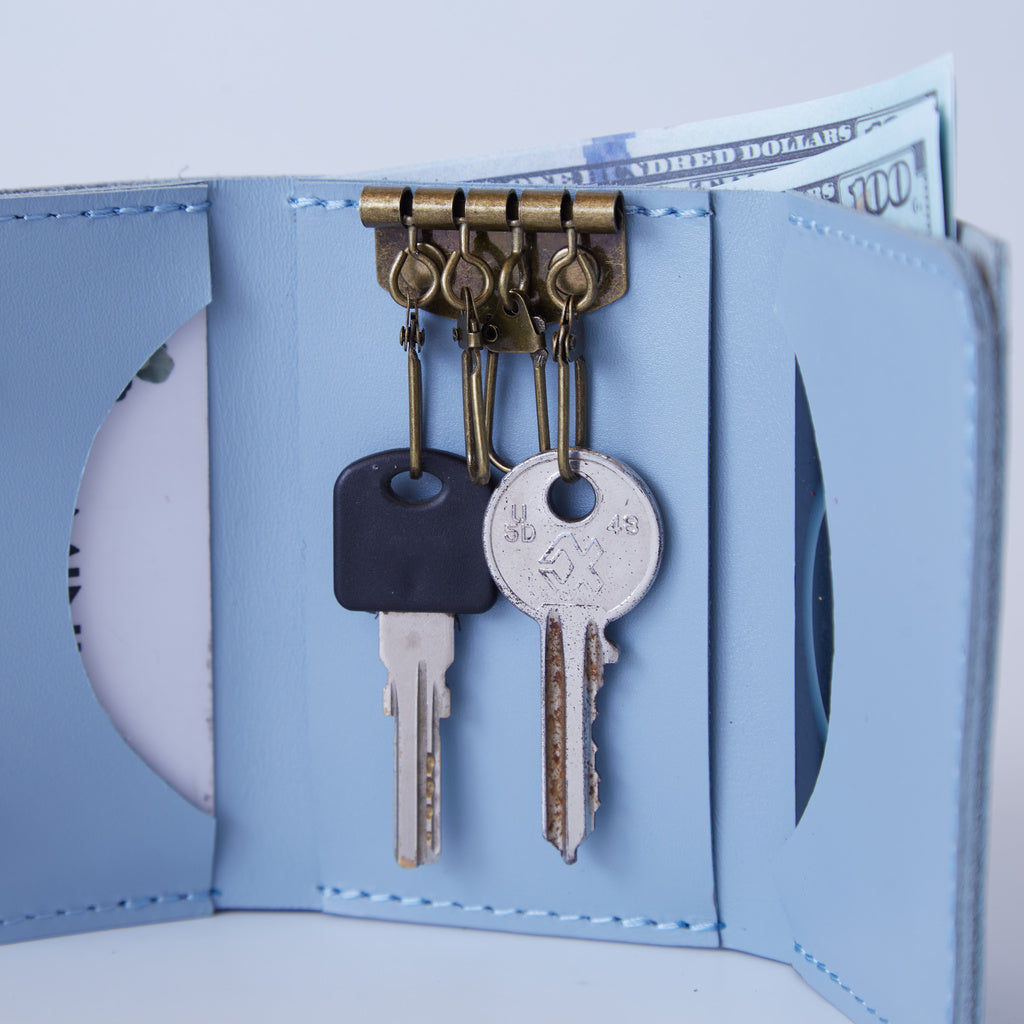 Suport pentru chei și portofel din piele Key Plus Classic