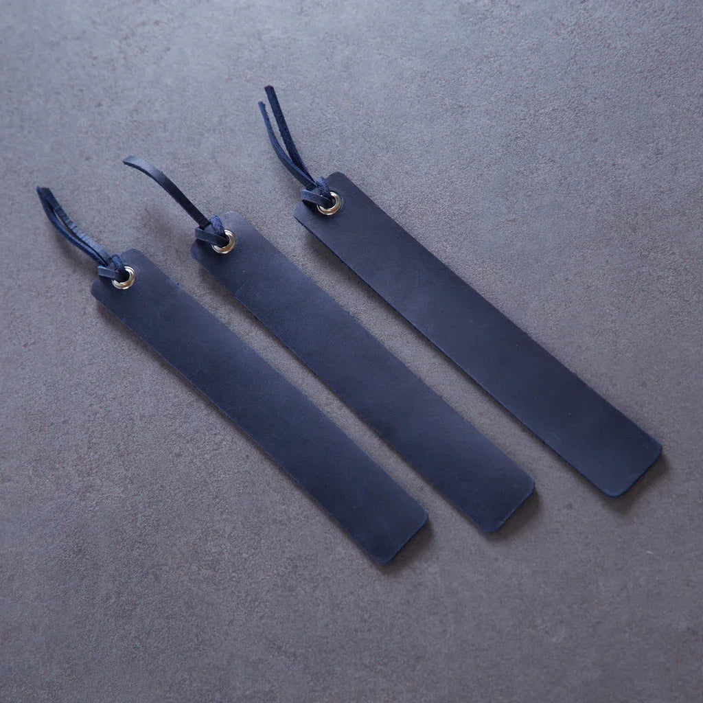 Bookmarks long made from vintage leather (set of 3) - INCARNE® Global