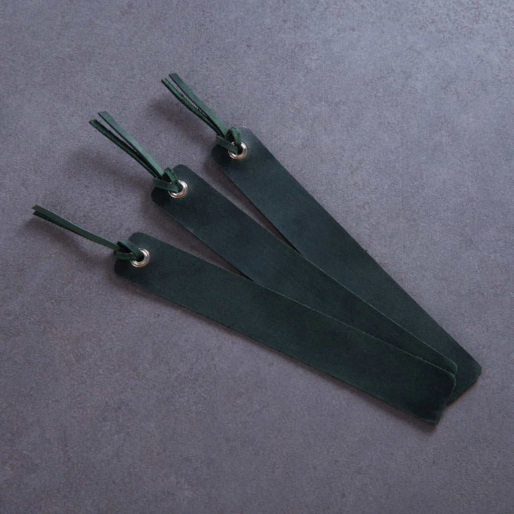 Bookmarks long made from vintage leather (set of 3) - INCARNE® Global