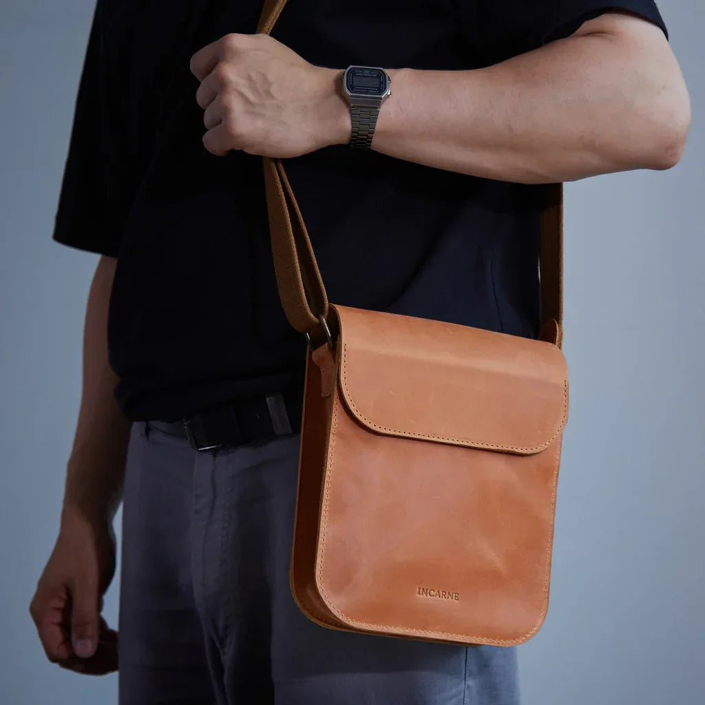 PORTER LEATHER SHOULDER BAG FOR MEN - INCARNE® Global