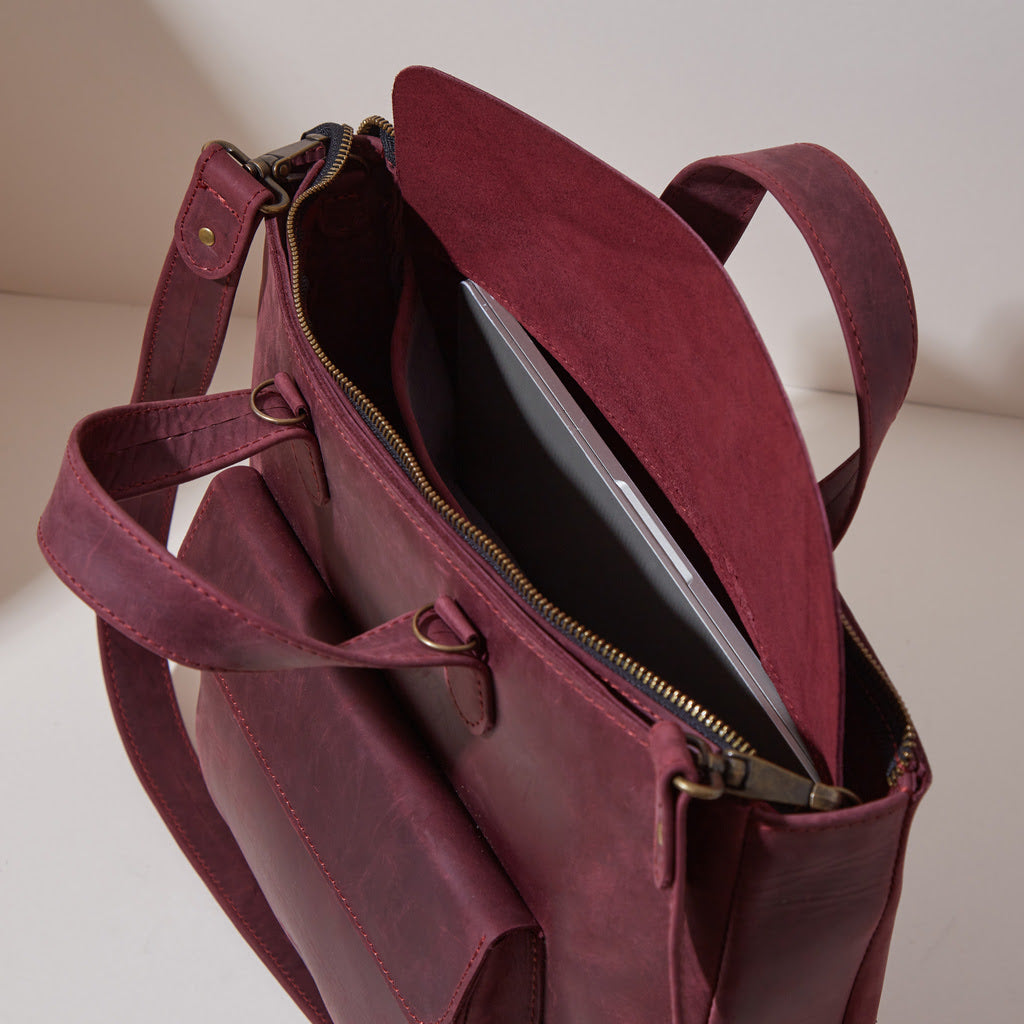 Geanta convertibila din piele pentru laptop Voyager