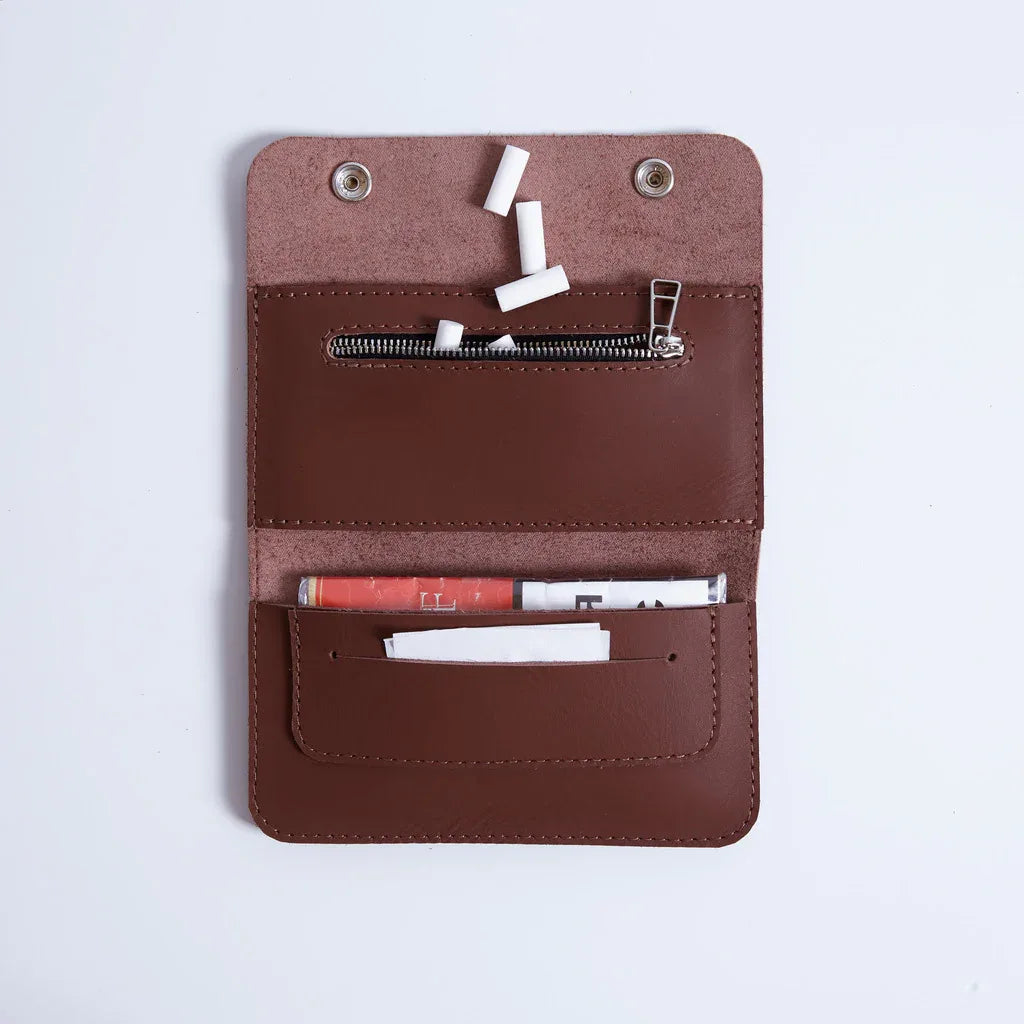 Tobacco organizer Roll Master made from classic leather - INCARNE® Global