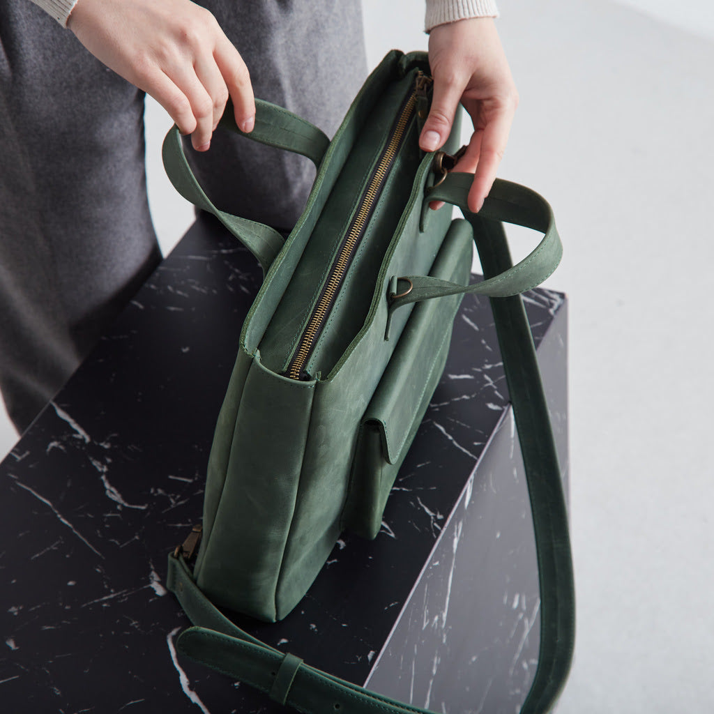 Geanta convertibila din piele pentru laptop Voyager
