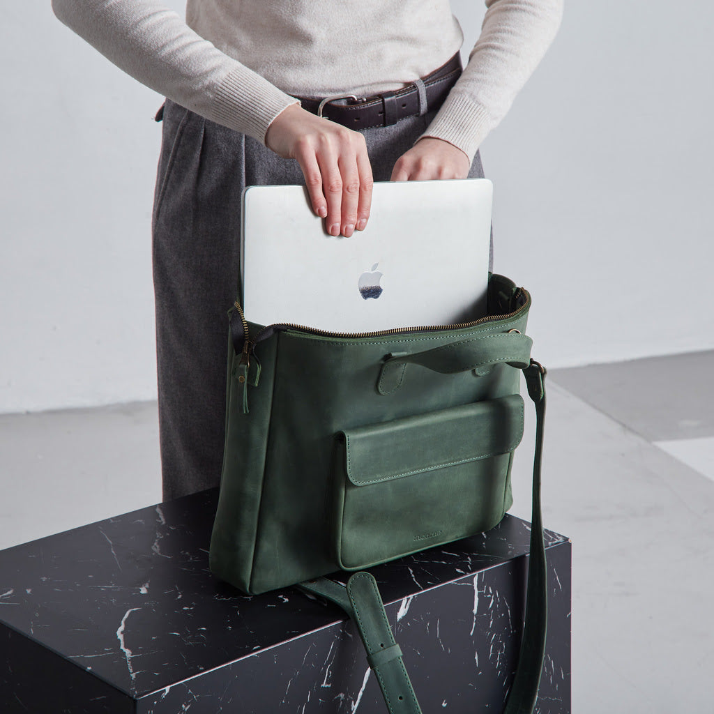 Geanta convertibila din piele pentru laptop Voyager