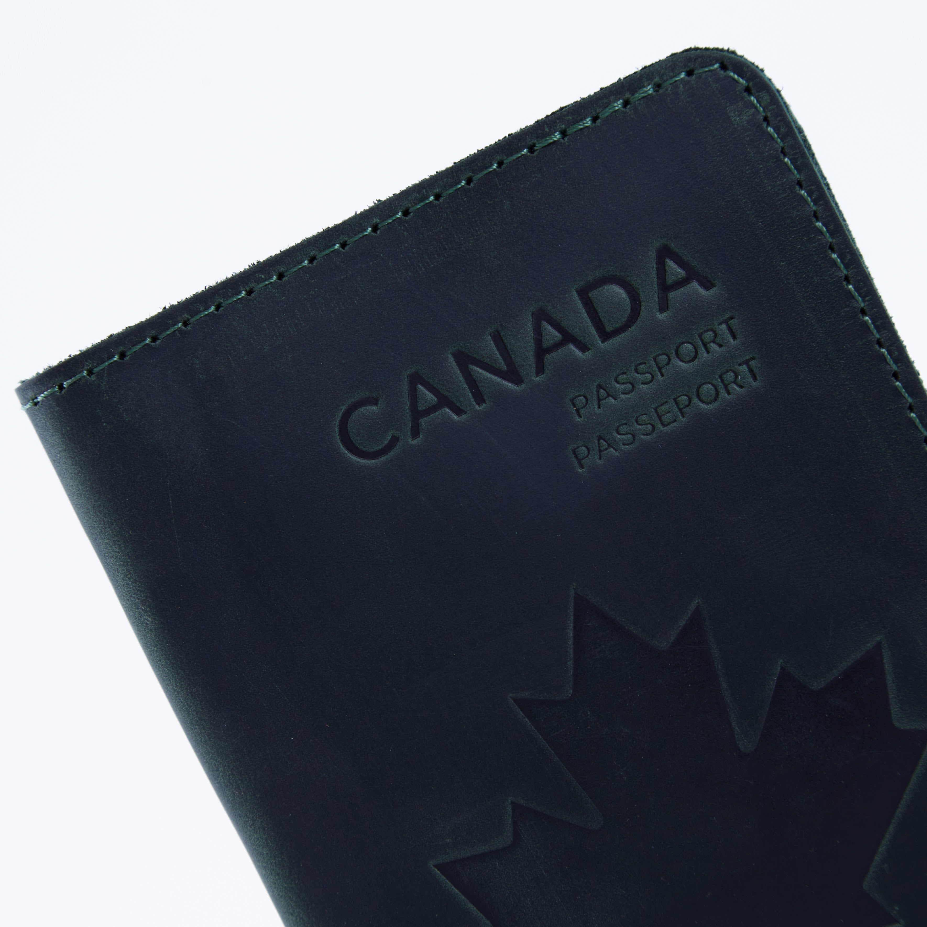 Passport cover with the national symbol of Canada