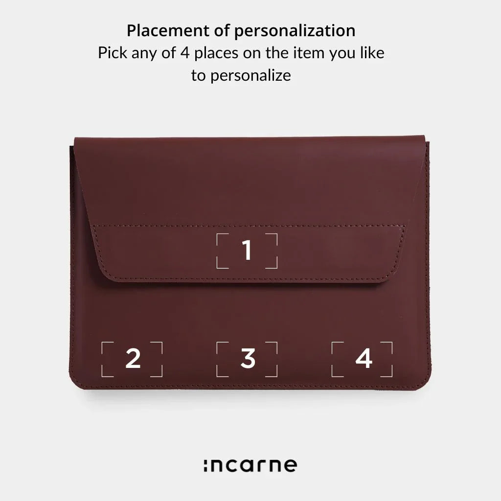 Line Laptop Sleeve, Brown - INCARNE® Global