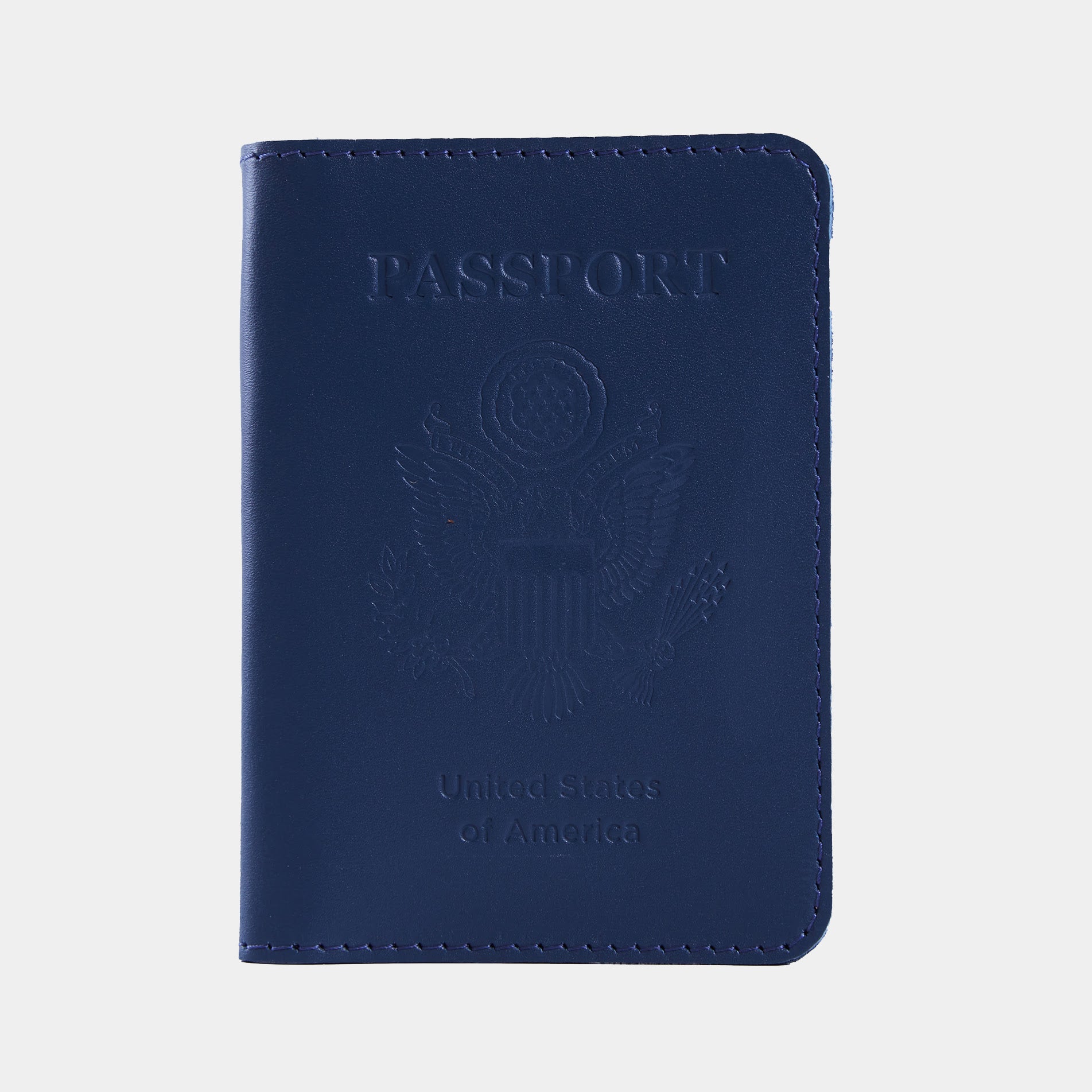 Passport Cover with the Great Seal of the United States Made from Classic Leather