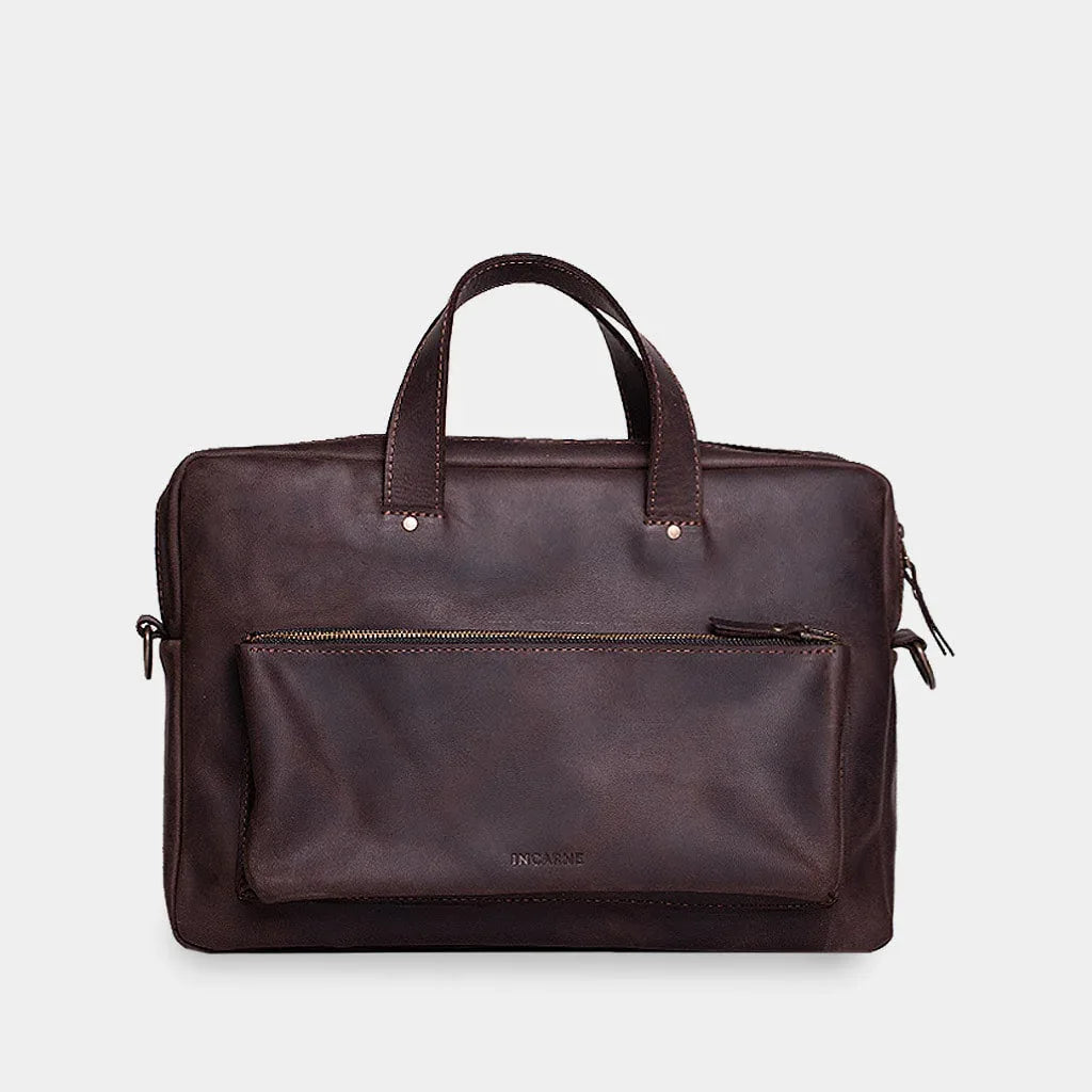 Biz Leather Laptop Bag - INCARNE® Global