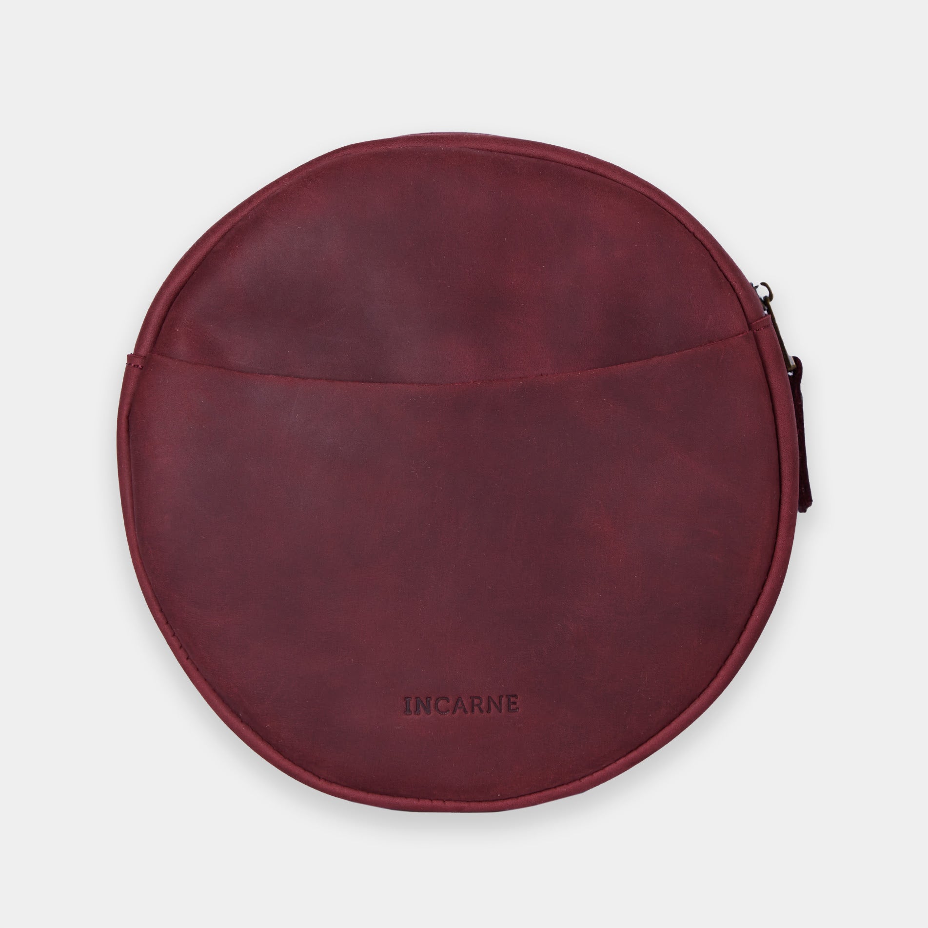 New Harley round crossbody bag in Crazy Horse leather