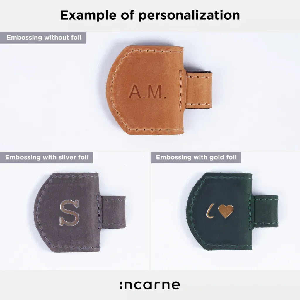 Magnetic bookmark made from vintage leather - INCARNE® Global