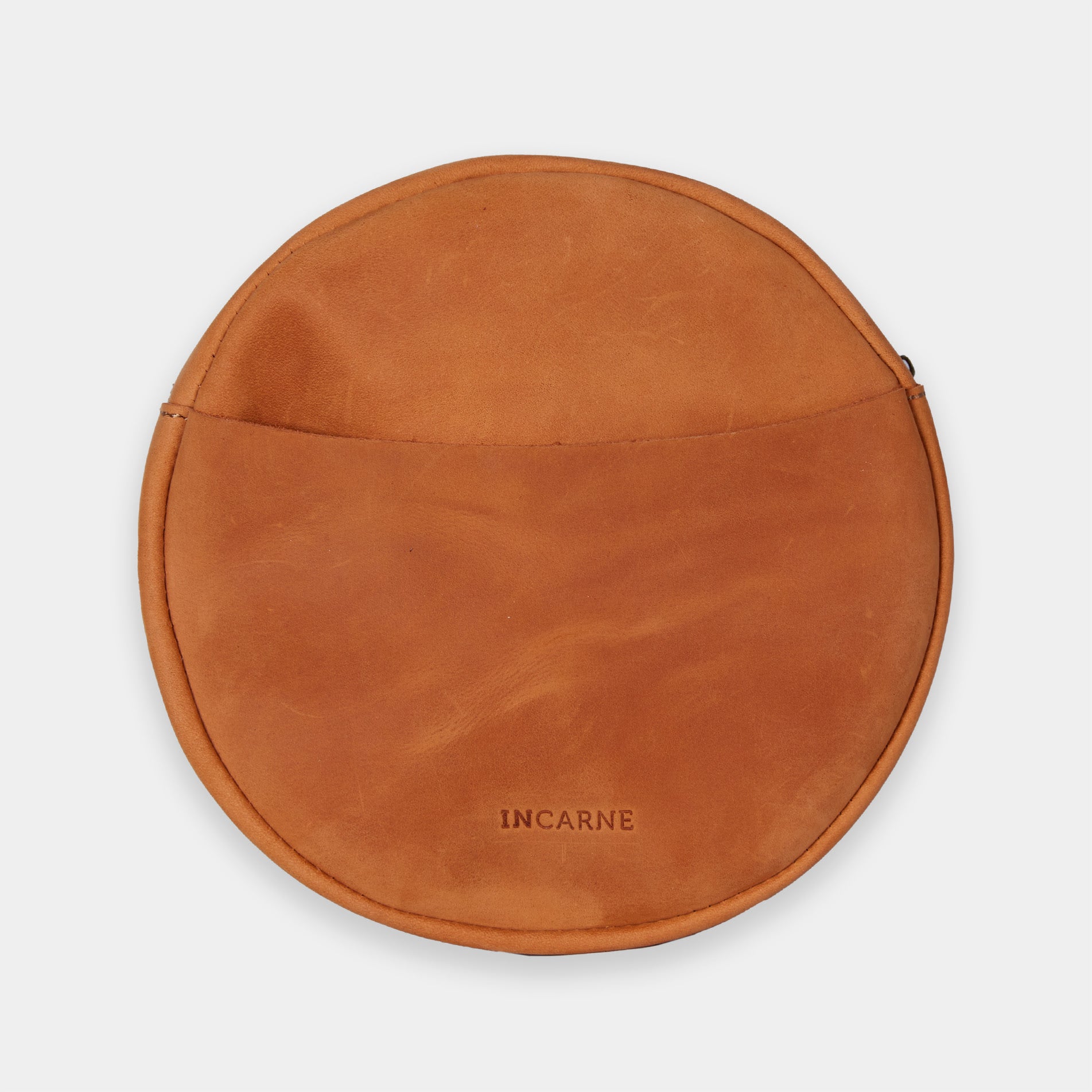 New Harley round crossbody bag in Crazy Horse leather
