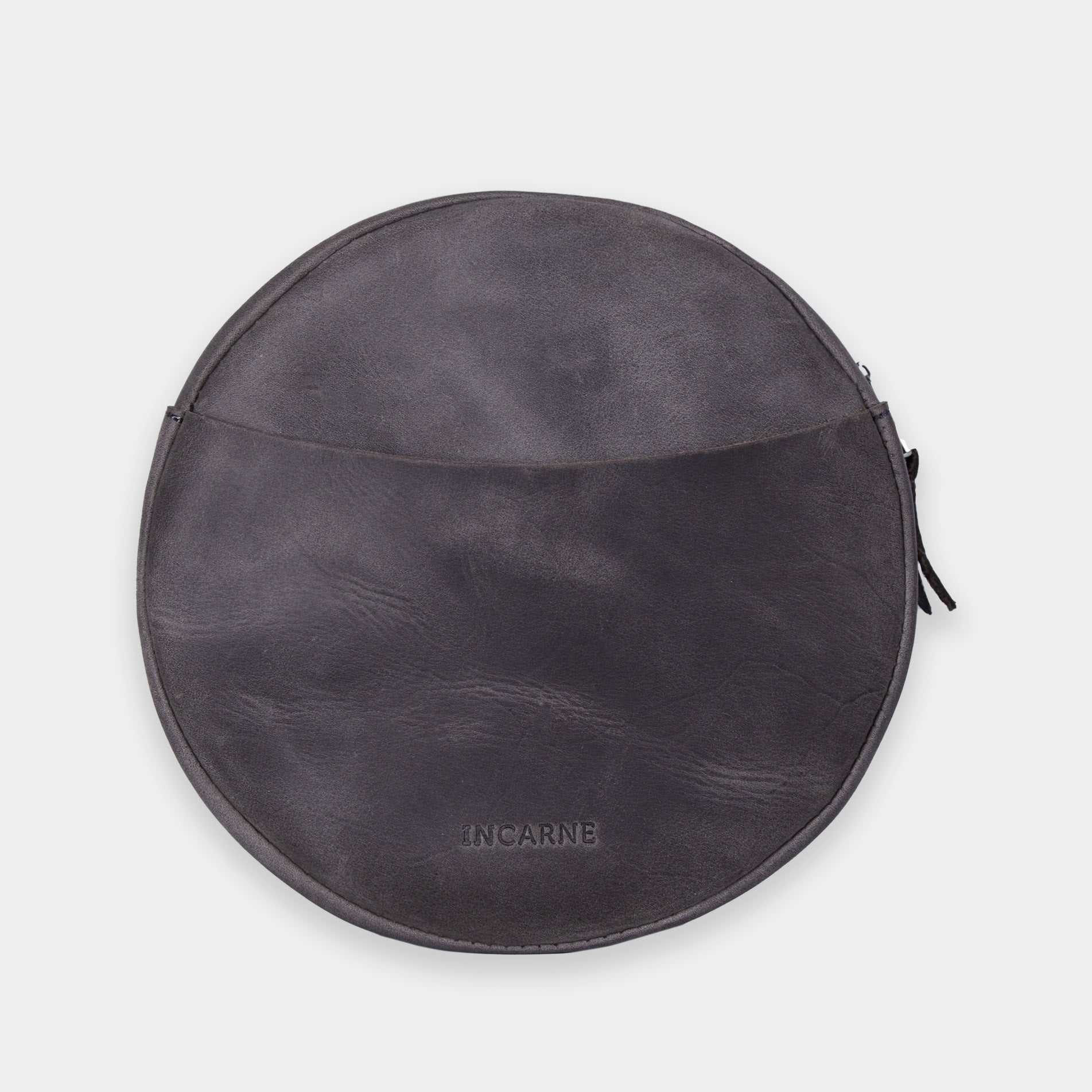 New Harley round crossbody bag in Crazy Horse leather