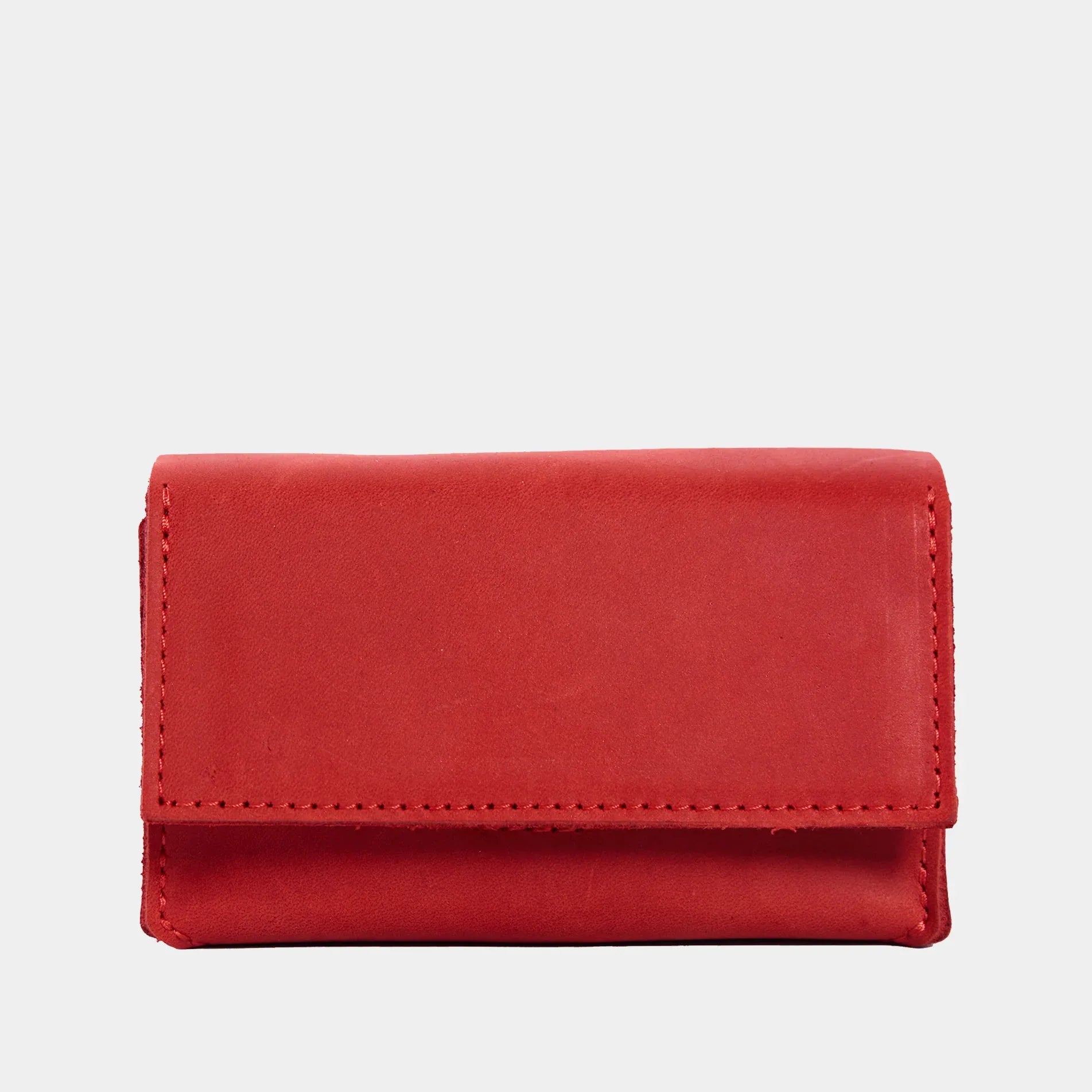 Horizontal tarot bag with magnetic clasp made from vintage leather - INCARNE® Global