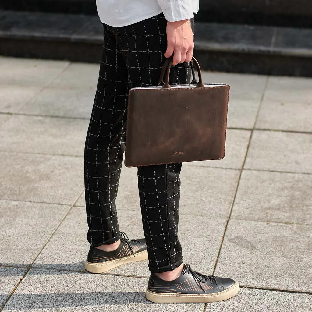 Stem Leather Laptop Sleeve with Handles - INCARNE® Global