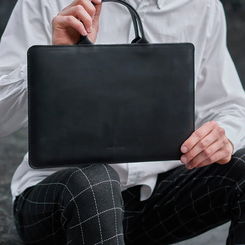 Stem Leather Laptop Sleeve with Handles - INCARNE® Global