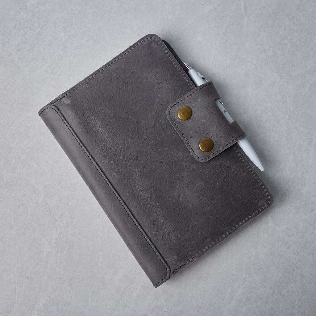 Leather portfolio-organizer for a notebook