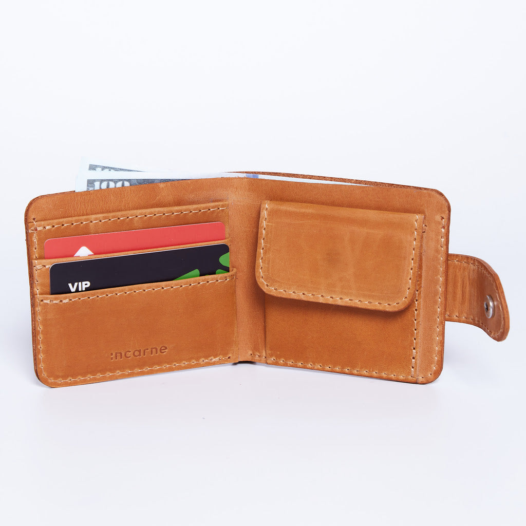 Portfel Mini Jack RFID-blocking wykonany ze skóry vintage