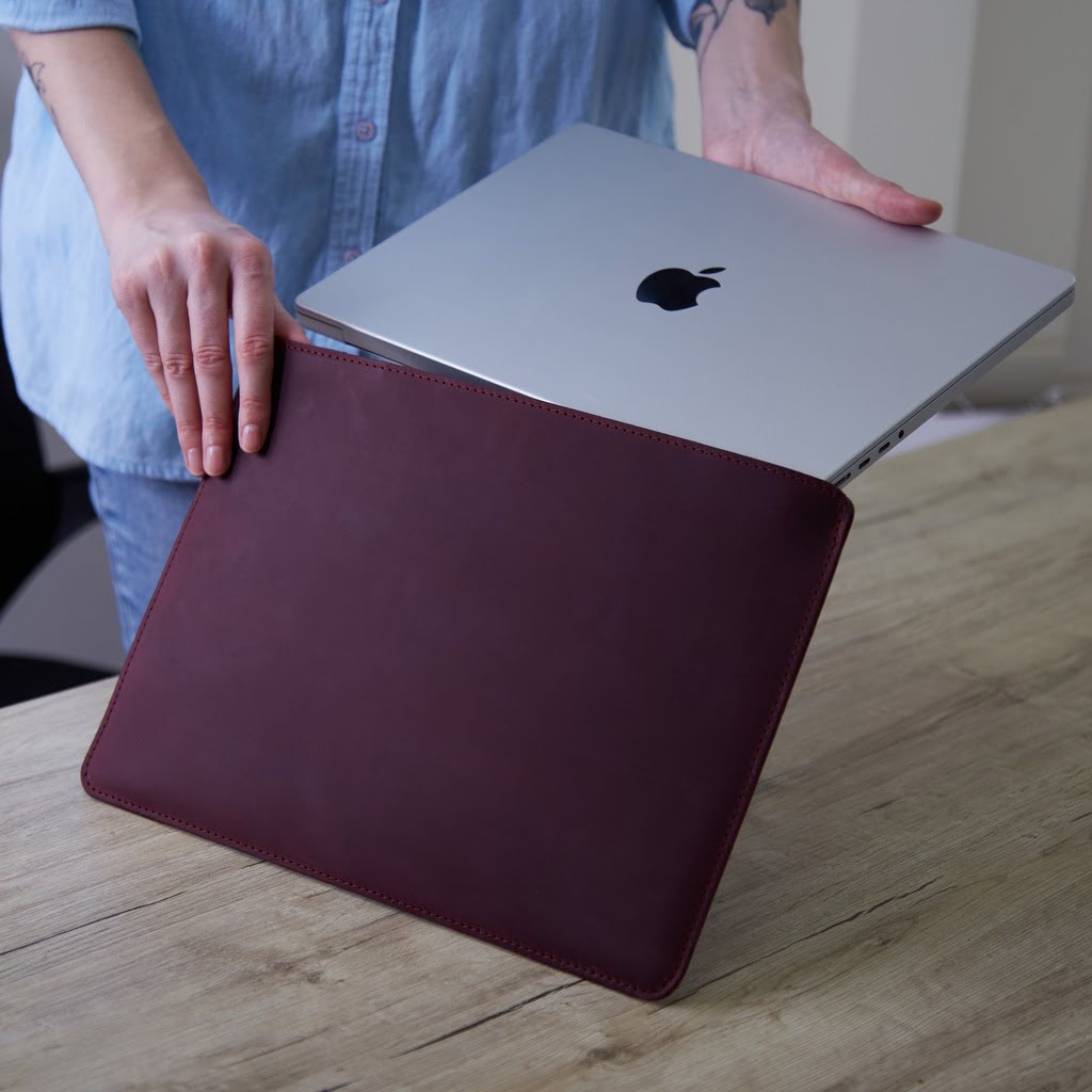 Husă pentru laptop Gamma Plus, burgund (vintage)