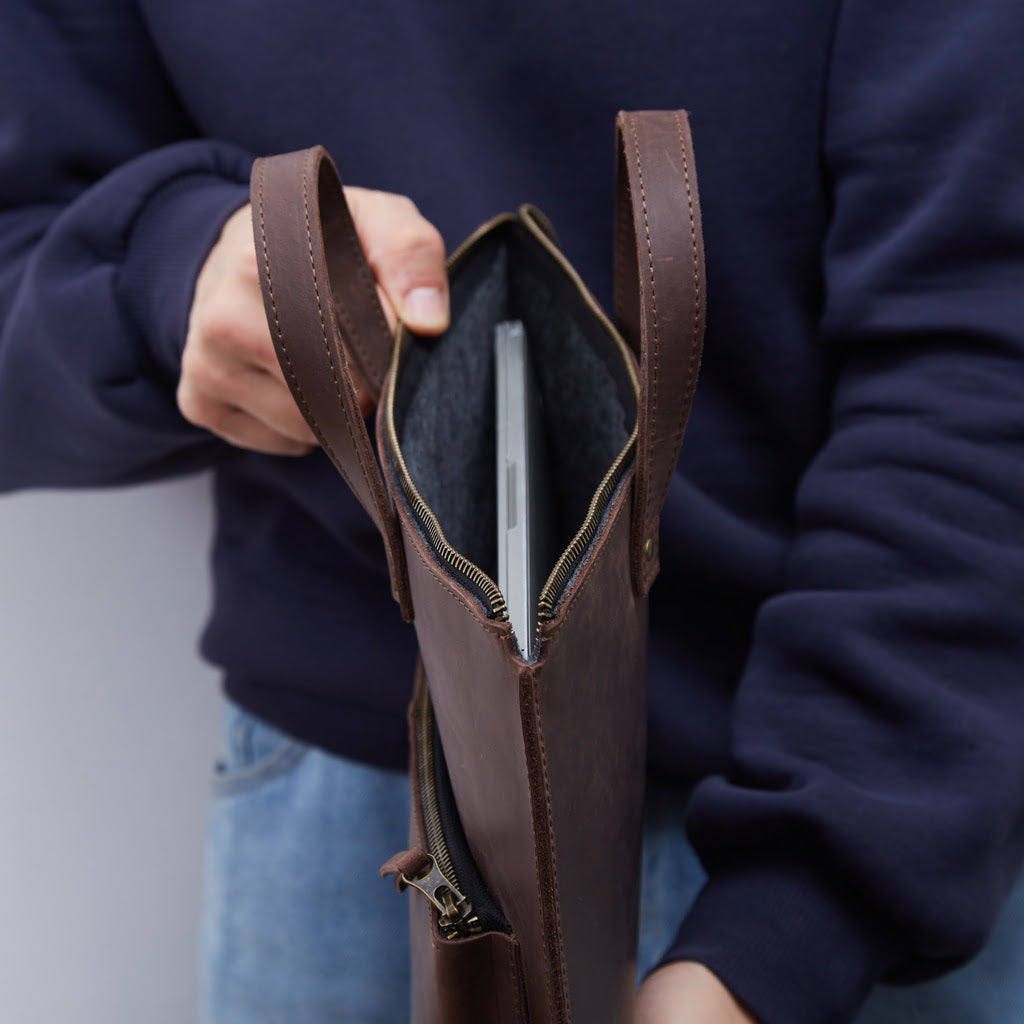 Brave Leather Laptop Sleeve