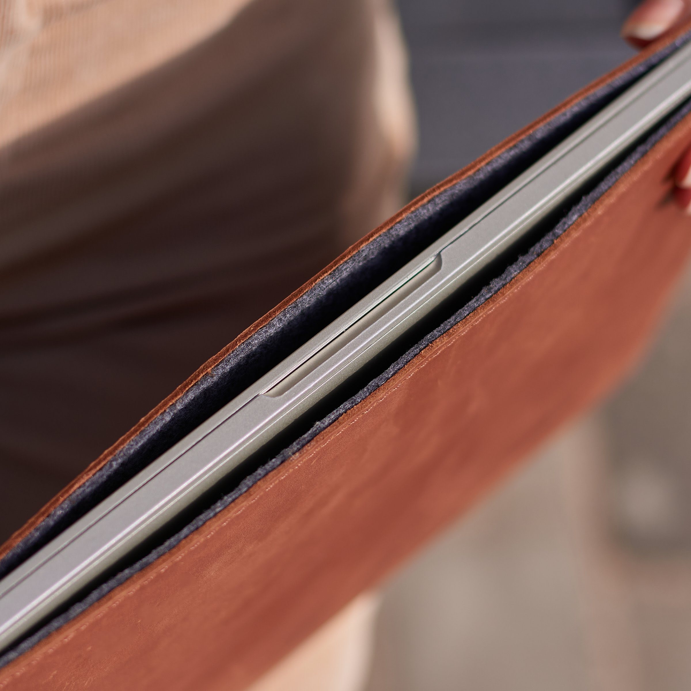 Husă pentru laptop Gamma Plus, Cognac (vintage)